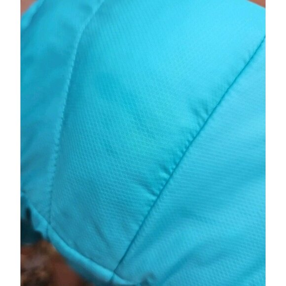 Spyder ThermaWeb Jacket Womens Large Aqua Puffer Performance Full Zip Storm Flap - Picture 10 of 12